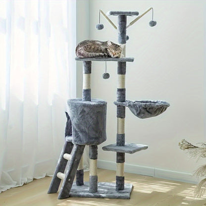 52-inch Cat Tree Tower Apartment Furniture