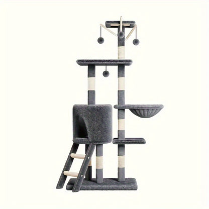 52-inch Cat Tree Tower Apartment Furniture