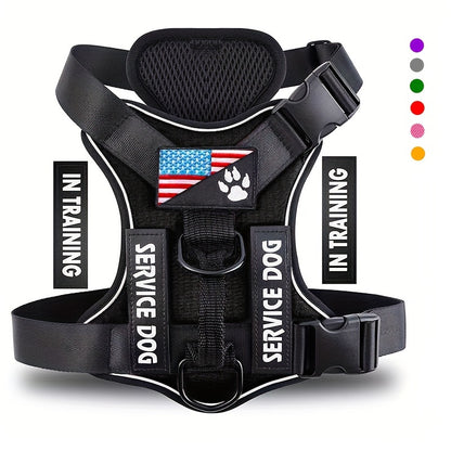 Reflective Service Dog Harness Vest