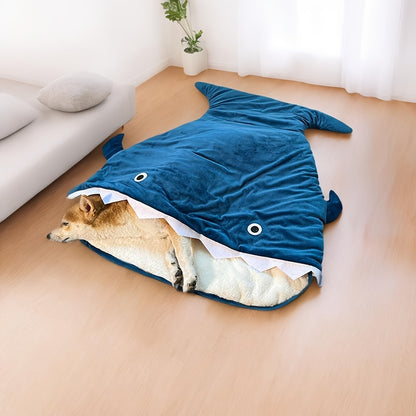 Cartoon Shark Shaped Pet Dog Bed
